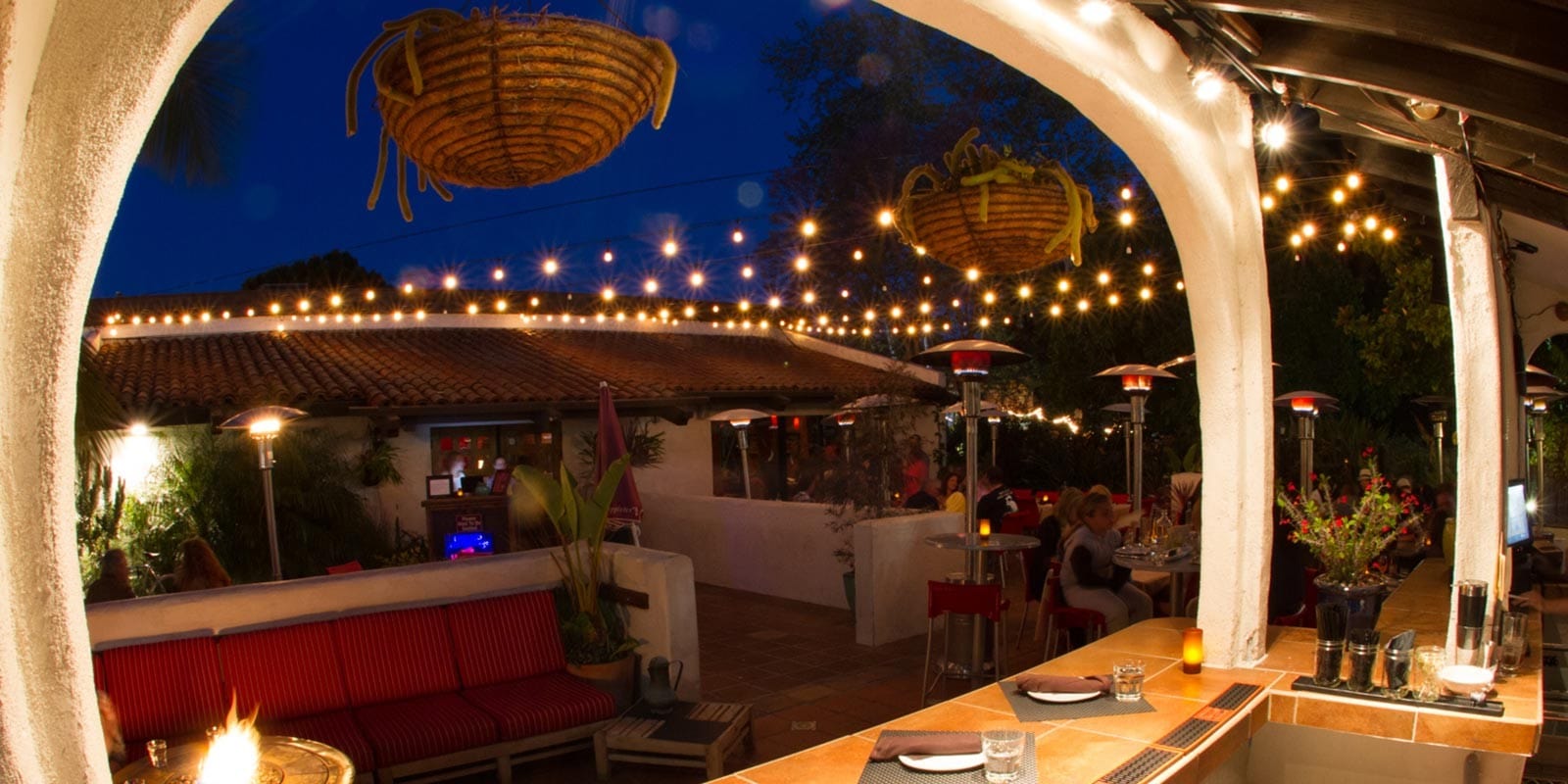 Luna Red, pictured, and sister restaurant, Novo, offer creative cuisine and outdoor seating for your rehearsal dinner