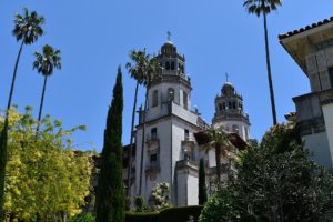 The twin towers at Hearst Castle include private rooms under the belltowers.