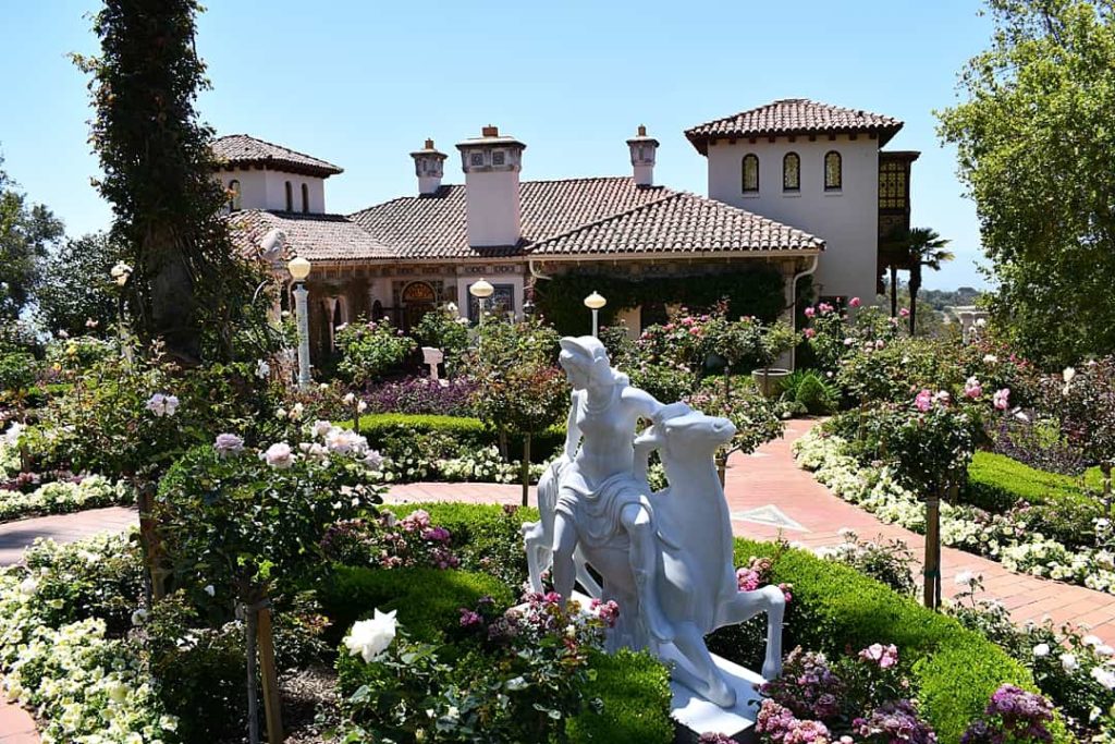 The grounds at Hearst Castle in California include three guest houses.