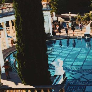 The Neptune Pool at Hearst Castle during a video with Lady Gaga.